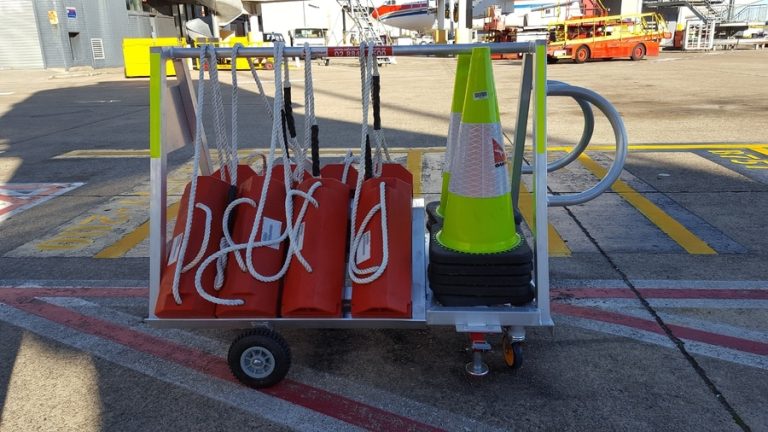 Aviation Chock & Safety Cone Trolley